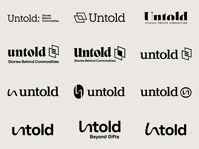untold Logo Explorations brand brand design brand identity branding design graphic design lettermark logo logomark logos marks symbol typography vector
