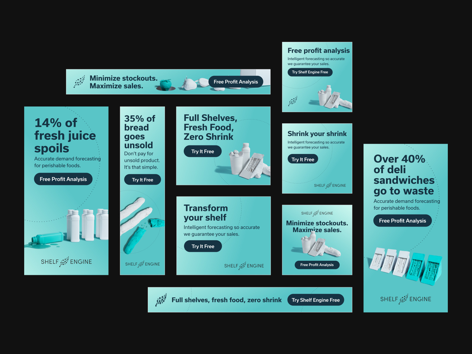 Shelf Engine Display Ads by Jackie Kao on Dribbble
