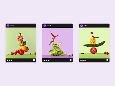 Unfold Produce Photography animation art direction branding colors concept digital farming gif grids identity imagery photography photoshoot produce social stacked vegetables vertical