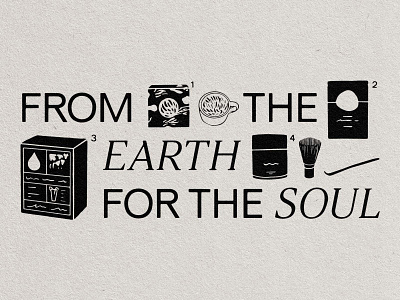 From the Earth for the Soul brand branding design earth graphic identity illustration layout soul texture type typo typography vector