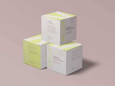 Vella Packaging Explorations box branding cpg identity label label design logo packaging pleasure serum type wip women