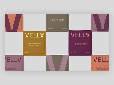 Vella Single-Use Sachet Packaging & Color Explorations branding color pairing colors concept cpg draft exploration grid identity layout logo logotype minimal packaging product serum type wip women