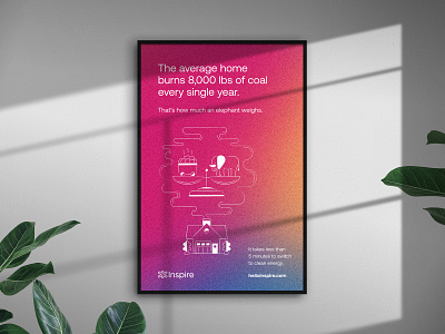 Climate Fact Poster brand poster branding clean energy color design environmental graphic design illustration layout poster typography