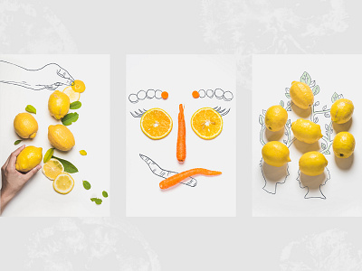 Apeel Juice Photography Style art direction brand identity branding carrot composition design graphic design illustration layout photography poster yellow