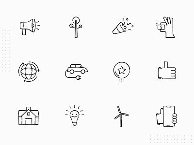 Icon Set branding clean design design environmental graphics green icon set iconography icons identity illustration mark minimalism set sustainable vector