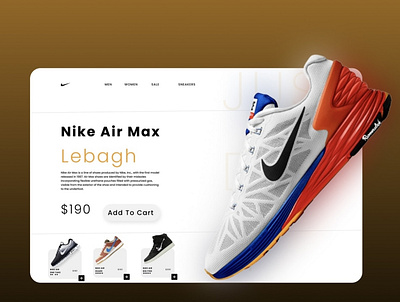 Beautiful Nike web design app design graphic design illustration ui ux