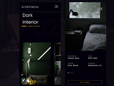 Dark interior web design branding design graphic design illustration ui ux vector