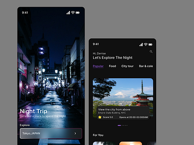 Tokyo night trip web design design graphic design ui ux