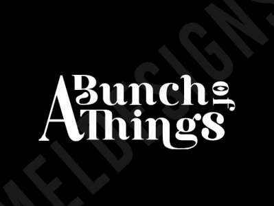 A Bunch Of Things logotype (vintage and modern) black branding classy custom design fun graphic design logo modern original pro typography vintage white