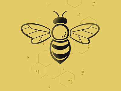 Busy Bee bee icon illustration ipadpro logo procreate