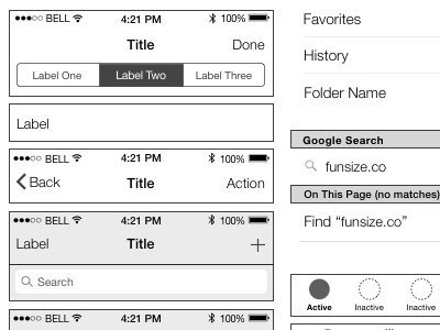 FNSZ iPhone iOS7 Wireframe Template fnsz funsize templates wireframe wirekraft