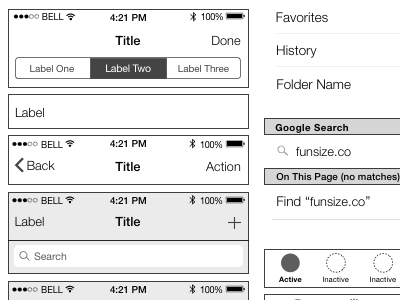 FNSZ iPhone iOS7 Wireframe Template