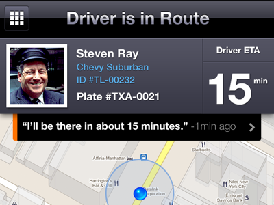 Driver In Route 39argyle blue ios iphone mobile purple