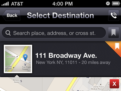 Select Destination / Location Expanded 39argyle blue ios iphone mobile purple