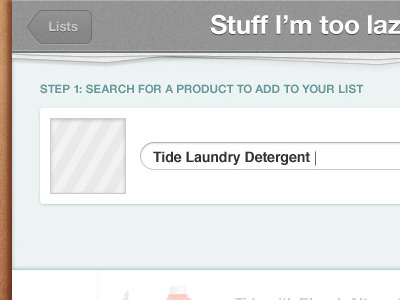 Find and add product to a shopping list