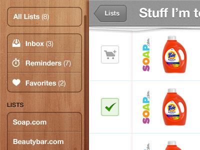 iPad Shopping List