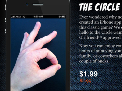 Circle Game Site Concept blue circle game denim mobile armada web