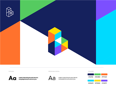 Blok logo b logo blocks brand branding colors identity isometric logo logo design