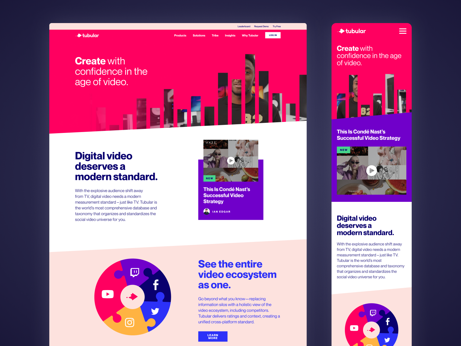 Tubular Website Redesign by Evan Place for Heyo on Dribbble
