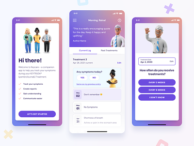 Keycare™ app app design care care team charcters clean friendly health healthcare interface medical modern people simple ui ux