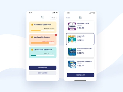 Twitter Prompt - Toilet Paper App app bathroom e commerce product shopping shopping app toilet paper ui ux