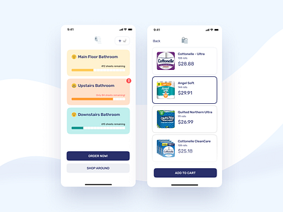 Twitter Prompt - Toilet Paper App app bathroom e commerce product shopping shopping app toilet paper ui ux