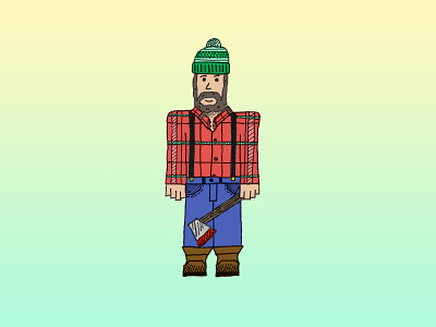 Paul Bunyan ax hatchet illustration lumberjack minnesota paul bunyan