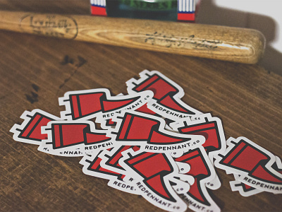 Red Pennant Sticker