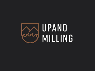 Upano Milling - logo clean lines logo modern woodworking