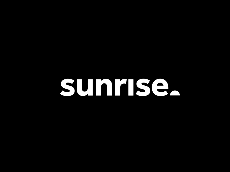 sunrise - logo animation after effects black and white logo animation logo reveal rise sun sunrise sunset wakeup