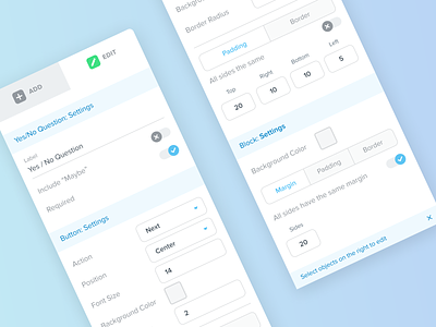 Kizen - Editor 2 editor elements form form builder toggle ui ui design ui elements ux ux design