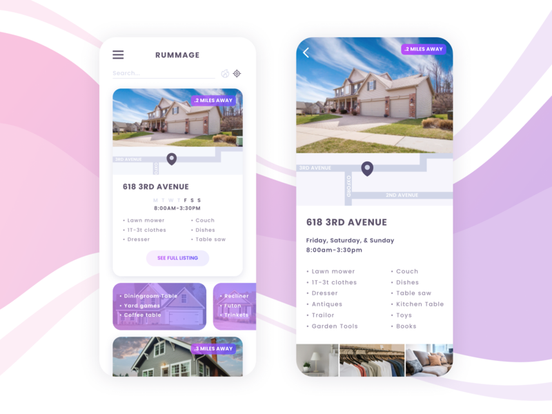 Rummage App By Evan Place For Unfold On Dribbble