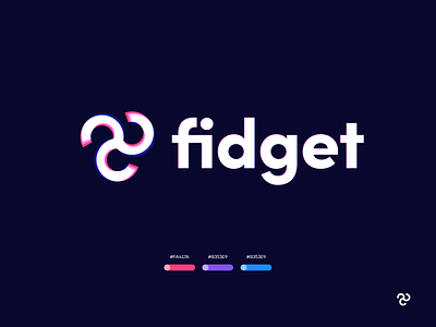 Fidget Logo brand branding circle circles colots fidget fidget spinner icon identity logo logo mark mark spin spinner swirl
