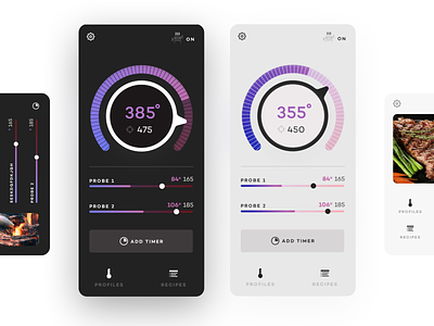 Grill App app bbq dial food grill grill app grilling interface meat temp temperature ui ui design uidesign ux ux design