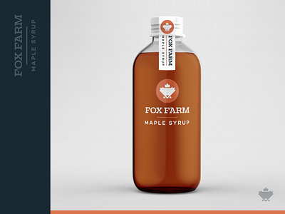 Fox Farm Maple Syrup - Mockup bottle brand branding breakfast farm fox fox farm fox logo identity leaf maple maple leaf mock mockup product syrup