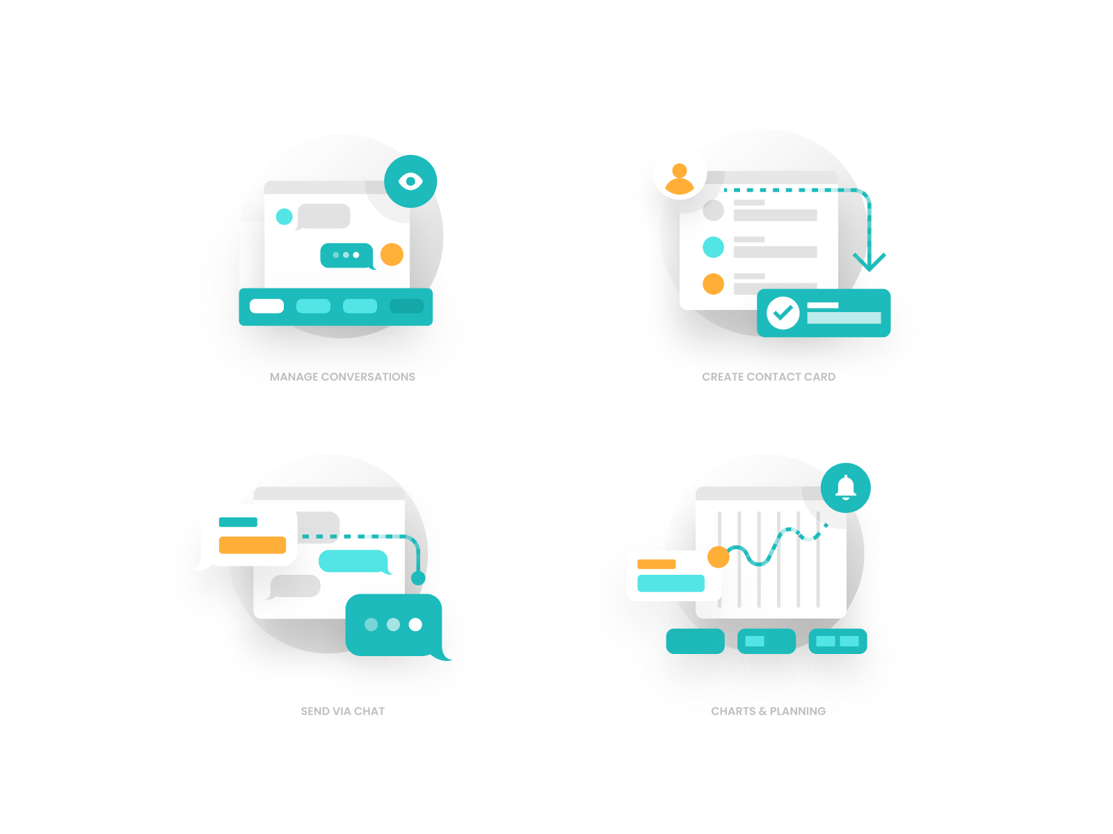 Mini Illos - Messaging by Evan Place for Heyo on Dribbble
