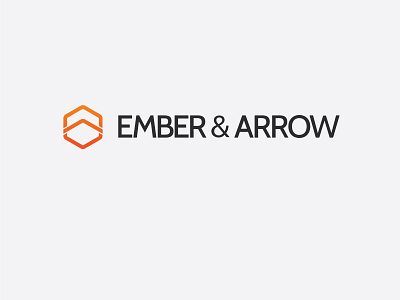 Ember & Arrow - logo option ember and arrow geometric logo symbol