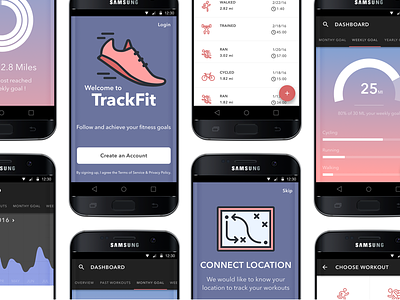 Fitness Visuals android app fitness health material mobile sketch ui ux workout