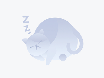 Meow cat clean cute animal flat graphics illustration sleeping splash page
