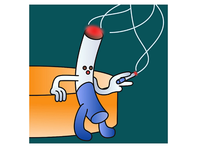 燒煙 SIU JIN characters cigarette clean comic flat geometry illustration poster smoke tobacco