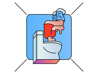 茅廁 MAAU CI cartoon character clean comic flat geometry graphics illustration poster toilet