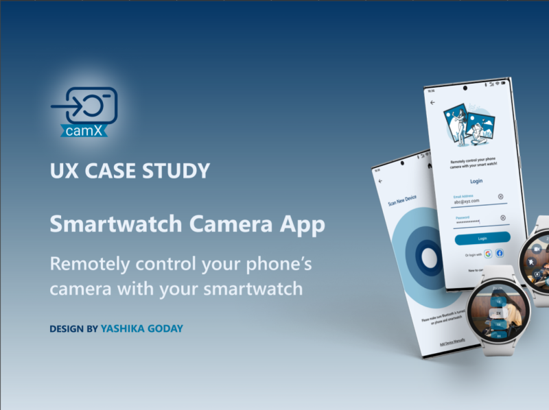 camX - a remote camera app for your smartwatch by Yashika Goday on Dribbble