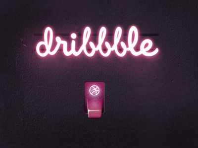 Neon with switch debut dribbble lighting neon neon glow switch