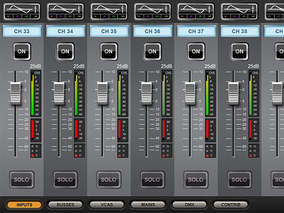 Soundcraft ViSi Main Screen app audio fader ios music sound mixer