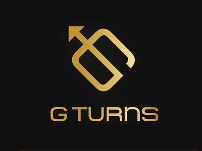 GTurns logo bow and arrow g gold logo