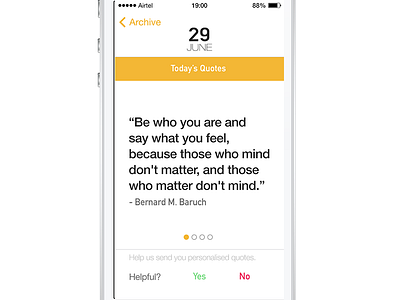 Personalised Quotes App Design