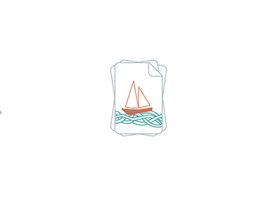 Picture icon boat clean gallery icon image minimal ocean picture simple
