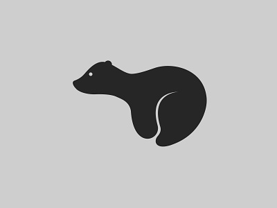 bear logo animal bear black logo mark running
