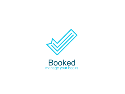 Logo for book management app for iOS book icon ios logo manage mark read reminder schedule time
