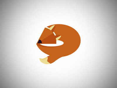 Chat Fox branding bubble chat fox logo